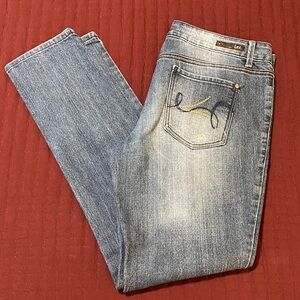 LEI Women's Straight Leg Jeans - Blue Denim Size Junior 13 Regular